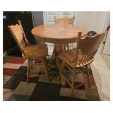 4- PC. OAK PUB TABLE SET