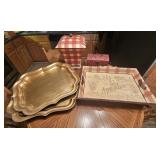 5- PC. LOT OF DECORATIVE BOXES & TRAYS