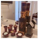 9- PIECE LOT BATHROOM DECOR & CANDLES
