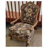 WALNUT LOUIS XV FRENCH PROVINCIAL ARMCHAIR