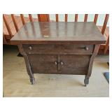 ANTIQUE EMPIRE MAHOGANY WASHSTAND