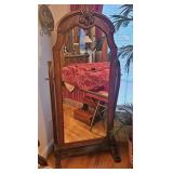 30' X 68' MAHOGANY PAW FOOT FLOOR MIRROR