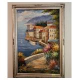 29' X 40' TALL MEDITERRANEAN OIL ON CANVAS