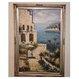 29' X 40' TALL MEDITERRANEAN OIL ON CANVAS