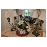 PAIR OF 24' DOUBLE CANDELABRA LAMPS