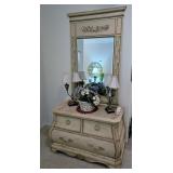 UNIVERSAL FURNITURE SLATE TOP MIRROR BOMBAY CHEST