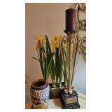 3- PC. LOT OF CANDLES, VASES & Dï¿½COR