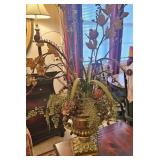 37' FLOWER ARRANGEMENT W/ ELEPHANT TROPHY VASE