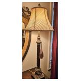 36' BURGUNDY TONE CANDLESTICK LAMP