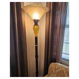 73' TUSKAN STYLE SATIN GLASS FLOOR LAMP