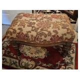 VINTAGE WALNUT OTTOMAN