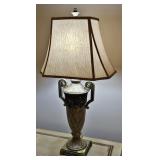 PAIR OF 32' GOLD TONE TROPHY TABLE LAMPS