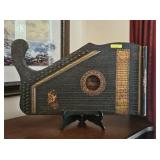 DECORATIVE WOODEN AUTO HARP WALL ART