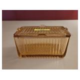 6' VINTAGE PINK GLASS REFRIGERATOR DISH