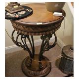 34' WALNUT & IRON PAW FOOT TABLE