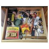 DRAWER FULL OF ASST. LOCKS & TOOLS