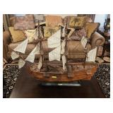 LARGE 'SOUTH CHINA' 36' WOODEN SHIP MODEL