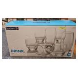 SET OF 19- LUMINARC DRINKING GLASSES