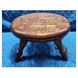 ANTIQUE CHILDS NURSERY RHYME STOOL
