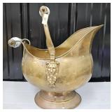 10.5' VICTORIAN BRASS COAL SCUTTLE