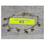 7' STERLING SILVER MICKEY MOUSE BRACELET