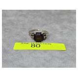 STERLING SILVER ~2CT GARNET RING, SZ-7