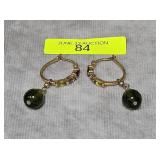 PAIR OF STERLING SILVER MULTI-GEMSTONE EARRINGS