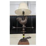 24' WROUGHT IRON WEATHER VANE TABLE LAMP
