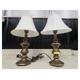 PAIR OF 16' BRASS TABLE LAMPS