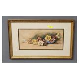 23' X 16' FRAMED 'PANSIES' PRINT
