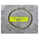 STERLING SILVER BEADED CUFF BRACELET