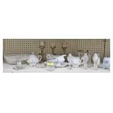 SHELF LOT OF ASST. GLASS & CHINA