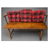 36' WIDE BLACK CHERRY BENCH