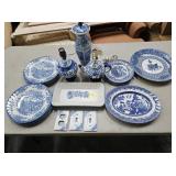 LOT OF ASST. BLUE & WHITE CHINA AND PORCELAIN
