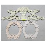 3- PIECE LOT OF ASST. CAST IRON WALL Dï¿½COR