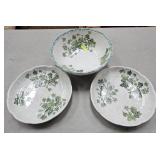THREE STONEWARE 13' 'IVY' BOWLS