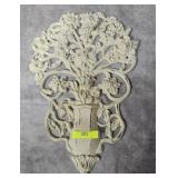 13' CAST IRON FLORAL WALL PLAQUE