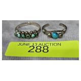 2- NATIVE AMERICAN TURQUOISE RINGS