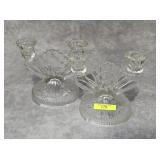 PAIR OF 6' IRIS & HERRINGBONE DOUBLE CANDLES
