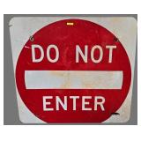 36' METAL DOT DO NOT ENTER SIGN