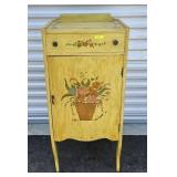 PAINT DECORATED ANTIQUE MUSIC CABINET