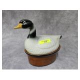 8' SECIA PORTUGAL PORCELAIN DUCK CASSEROLE