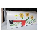 VINTAGE 19' PAINTED METAL MAILBOX