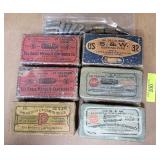 LOT OF 6- VINTAGE EMPTY AMMO BOXES
