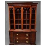 METZ MADE MAHOGANY STEP BACK CHINA CABINET