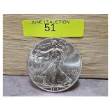 2016 AMERICAN SILVER EAGLE, BU