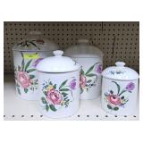 4- PIECE ITALICA ITALY CERAMIC CANISTER SET