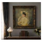 24' X 29' FRAMED OIL ON BOARD YOUNG WOMAN PORTRAIT