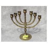 10' SOLID BRASS MENORAH CANDLE
