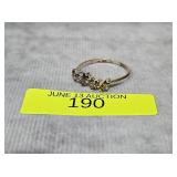 STERLING SILVER TOURMALINE RING, SZ-8